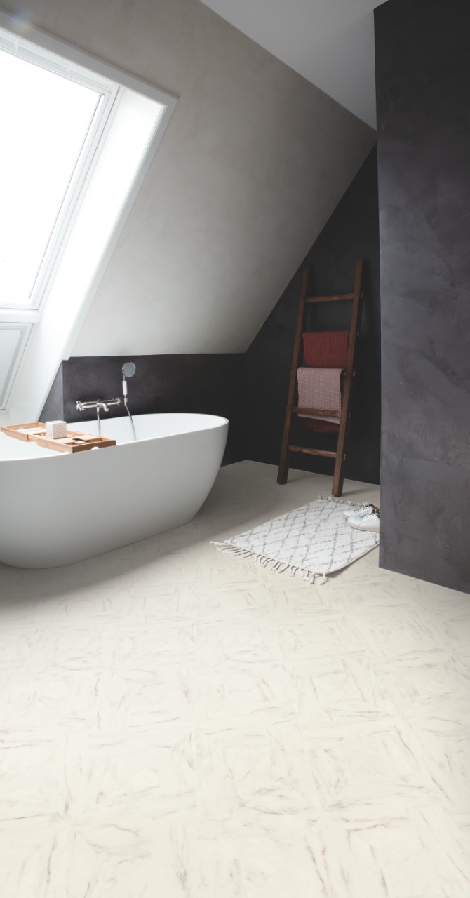 Ламинат Quick Step Impressive Patterns Мрамор Бежевый IPE 4506 1200×396×8 фото в интерьере